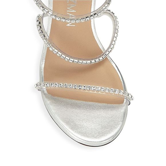 Stuart Weitzman Nudistglam Crystal-Embellished Gladiator Sandals US 8 $795 - Picture 4 of 11